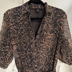 Moda Internacional Black and Brown Patterned Maxi Dress